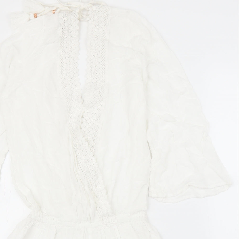 F&F Womens White   Romper One-Piece Size 8