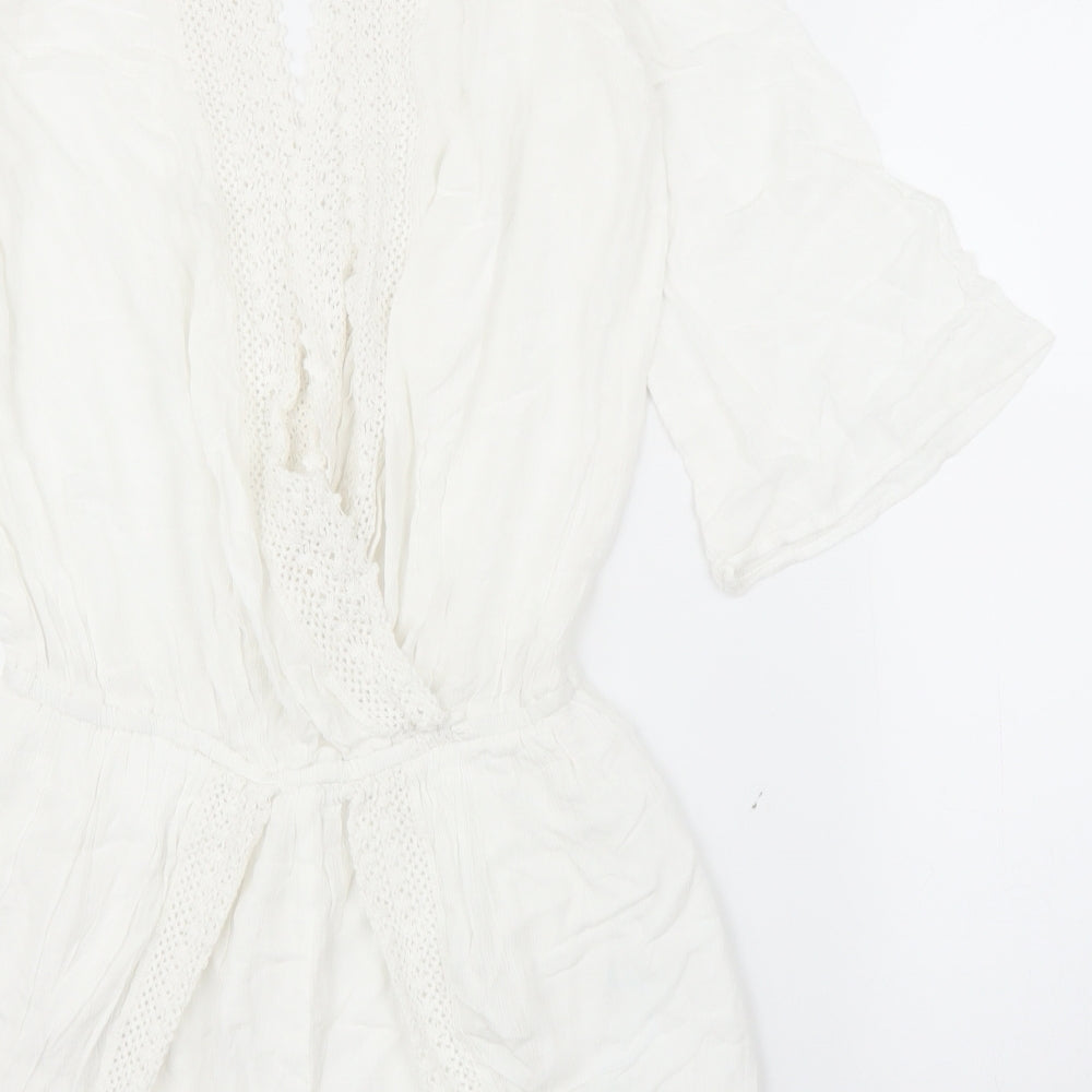 F&F Womens White   Romper One-Piece Size 8