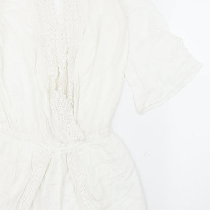 F&F Womens White   Romper One-Piece Size 8