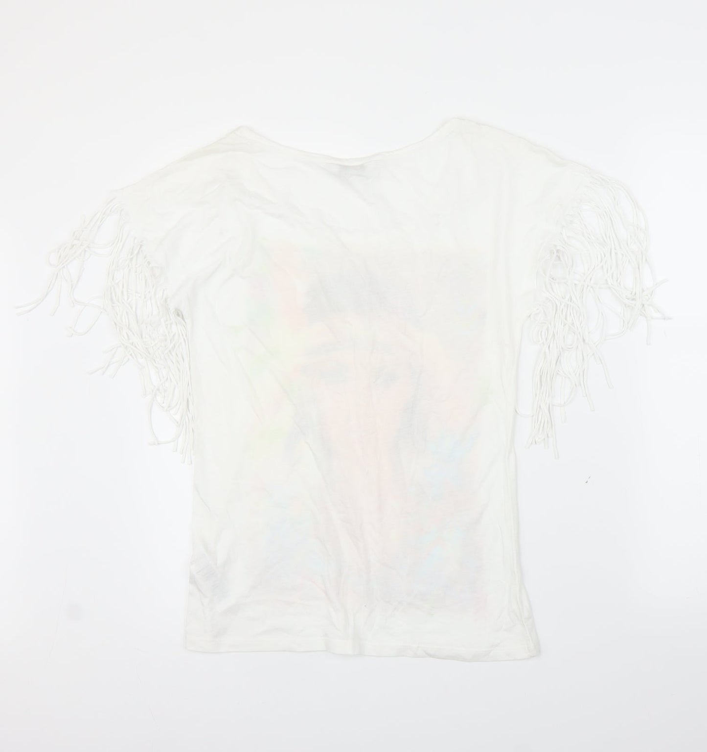Womens UK Size 8 New Look White Basic T-Shirt