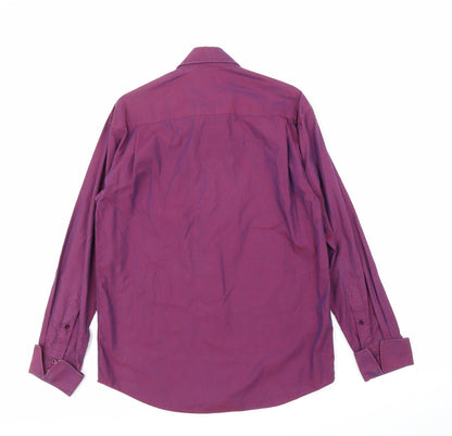 Mens UK Size S Florence & Fred Purple  Button-Up Long Sleeve Casual Shirt