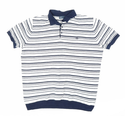 Matalan Mens Blue Striped  Pullover Jumper Size L