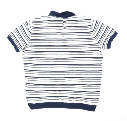 Matalan Mens Blue Striped  Pullover Jumper Size L