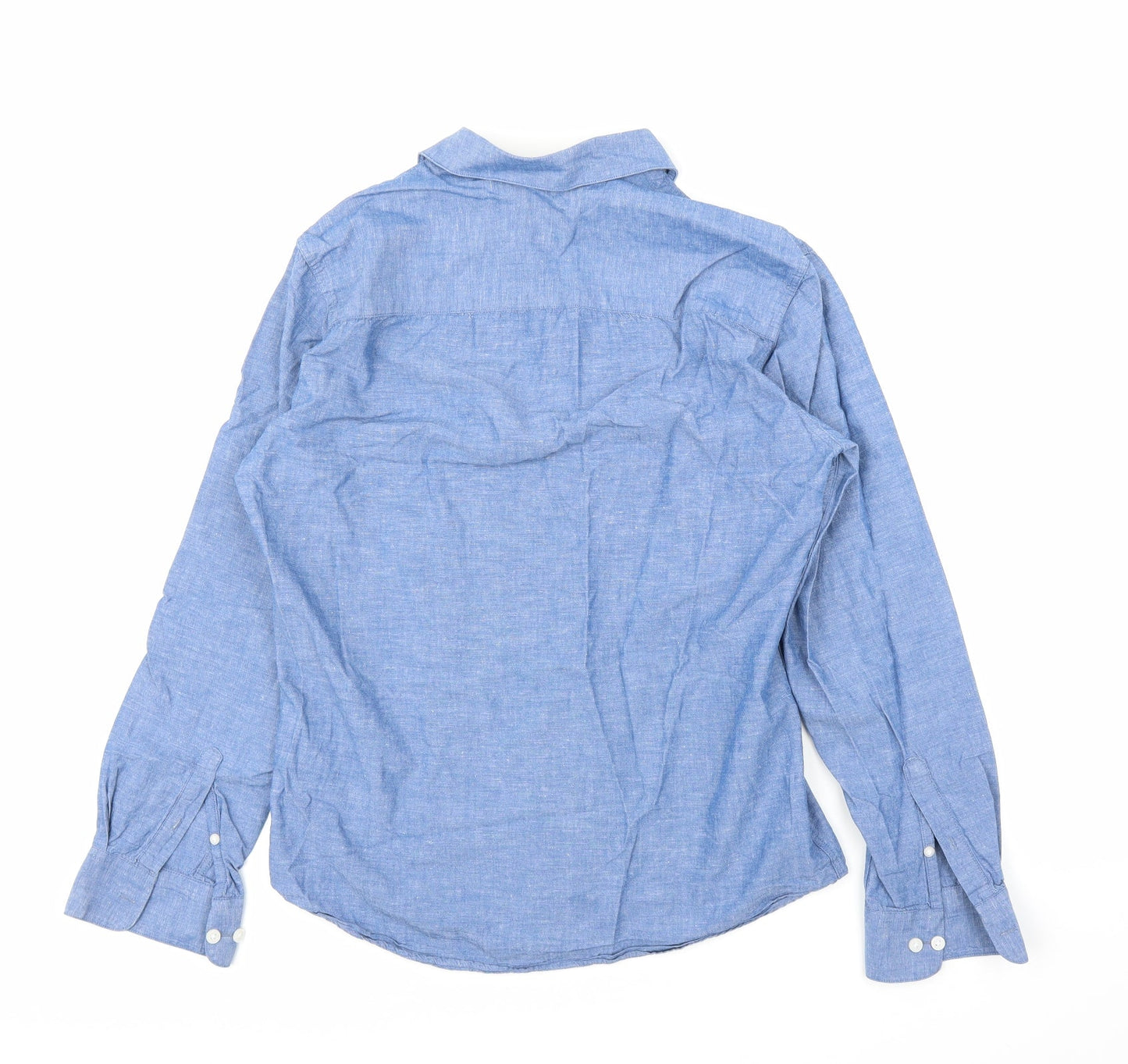 Select Homme Mens Blue    Button-Up Size 15.5