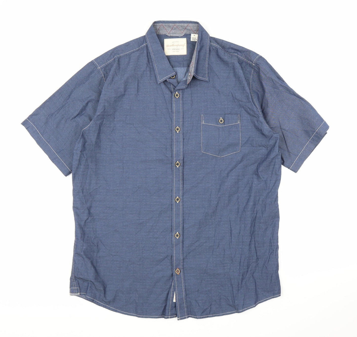 Weatherproof Mens Blue    Button-Up Size XL
