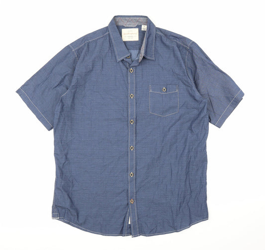 Weatherproof Mens Blue    Button-Up Size XL