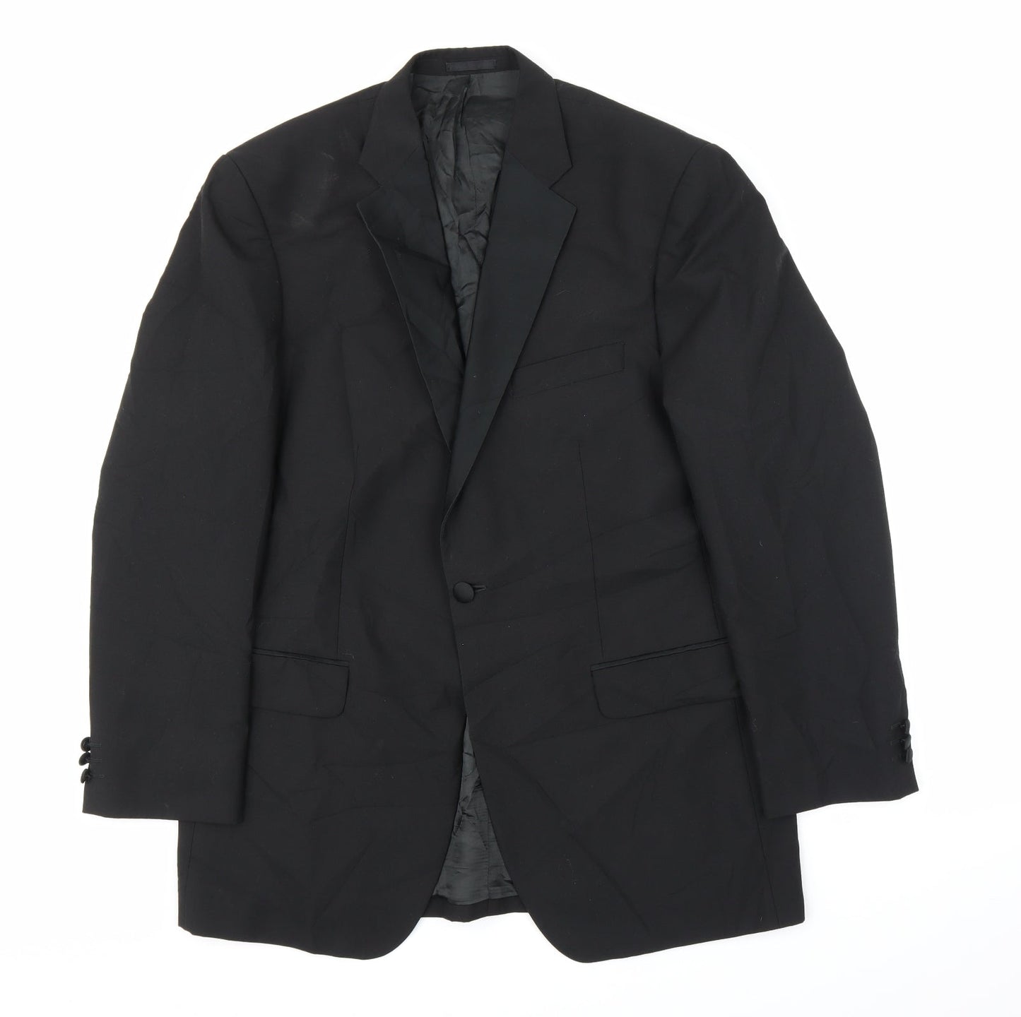 Mens UK Size 42 Preworn Regular Black Suit Jacket