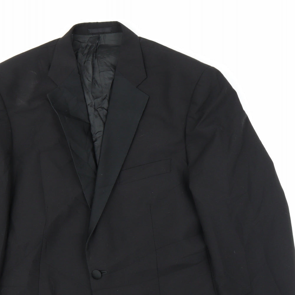 Mens UK Size 42 Preworn Regular Black Suit Jacket