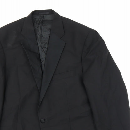 Mens UK Size 42 Preworn Regular Black Suit Jacket