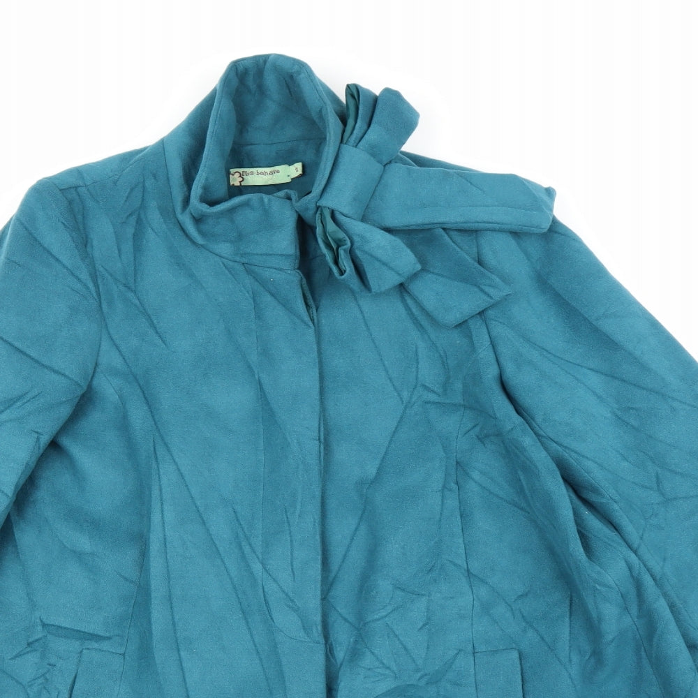 Miss Behave Womens Blue   Pea Coat Coat Size 12