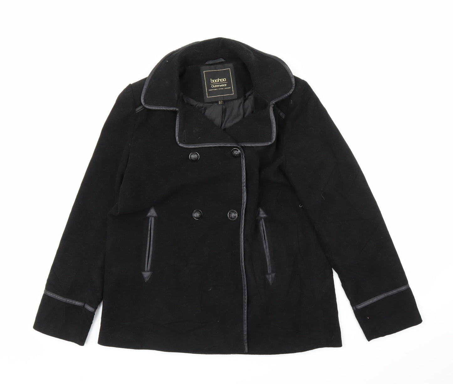 Boohoo Womens Black   Jacket  Size 12