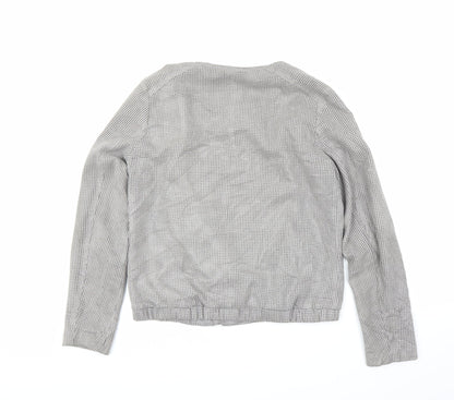Womens UK Size 12 NEXT Grey Motorcycle Jacket