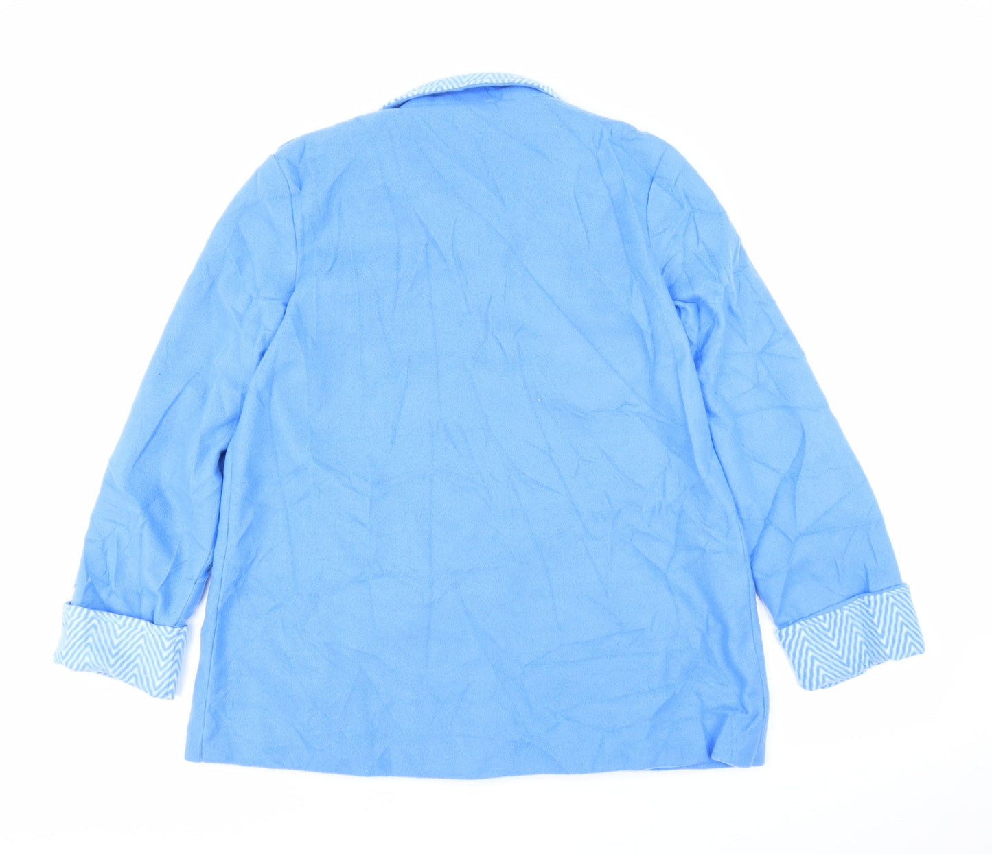 Womens UK Size S Anne De Lancay Blue Overcoat