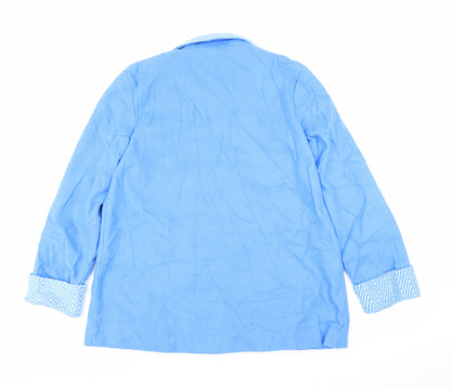 Womens UK Size S Anne De Lancay Blue Overcoat
