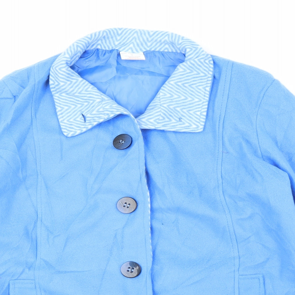 Womens UK Size S Anne De Lancay Blue Overcoat
