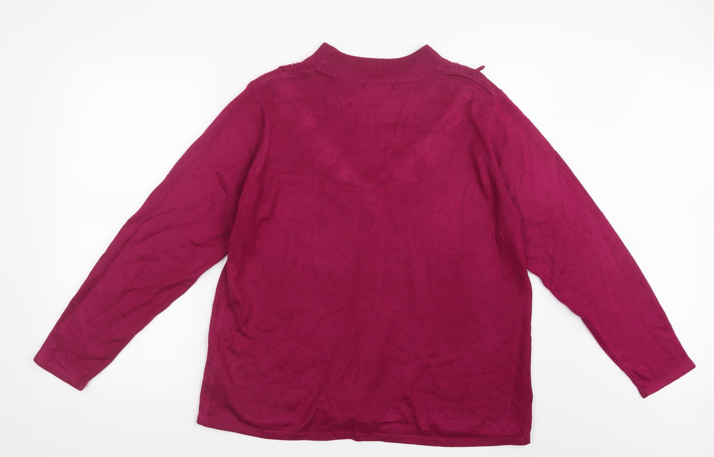 BM Womens Pink  Knit Pullover Jumper Size L