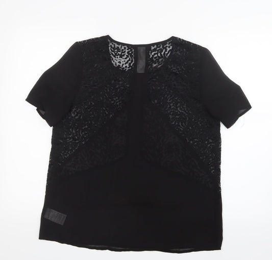 Pins & Needles Womens Black  Mesh Basic Blouse Size L