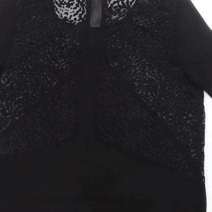 Pins & Needles Womens Black  Mesh Basic Blouse Size L