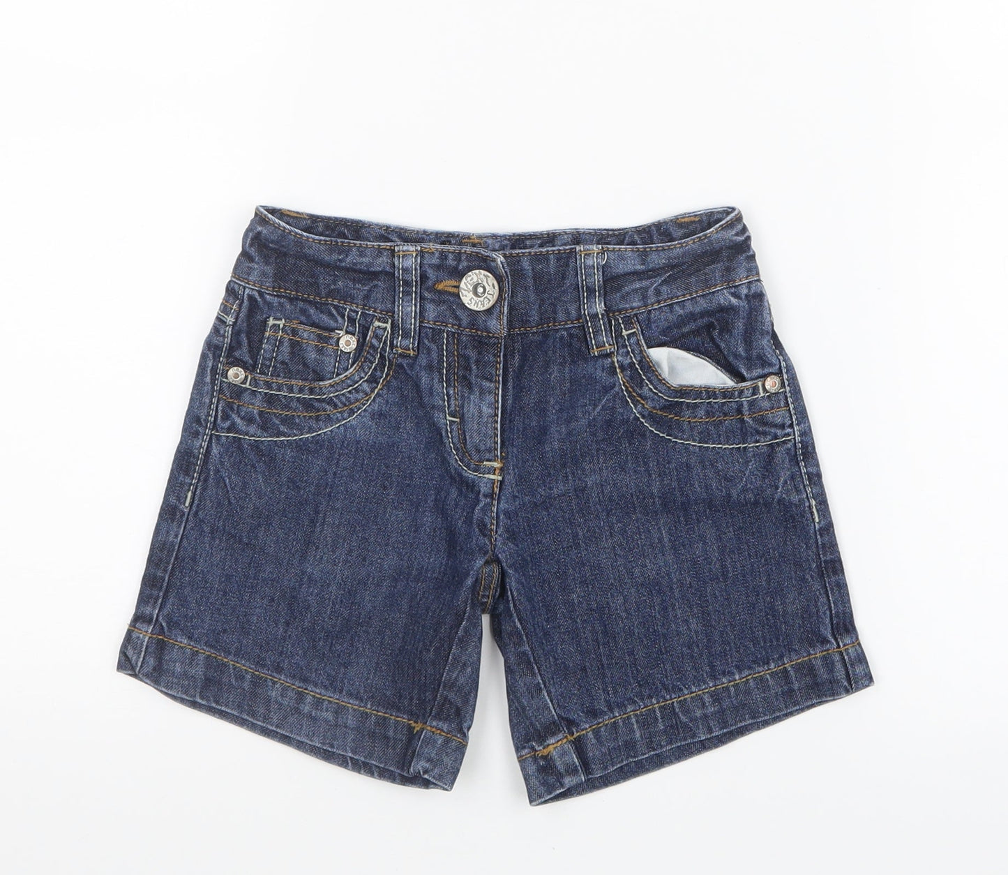 NEXT Girls Blue  Denim Boyfriend Shorts Size 3 Years