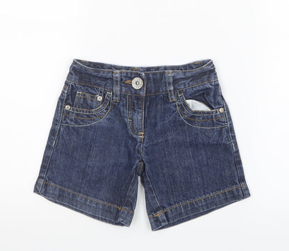NEXT Girls Blue  Denim Boyfriend Shorts Size 3 Years