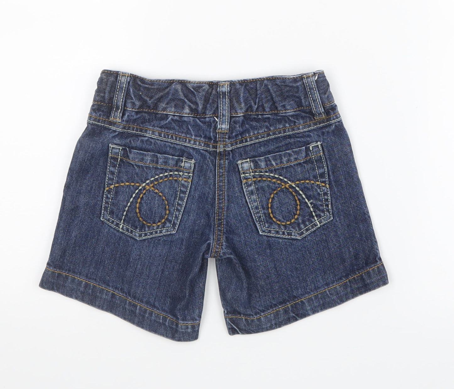 NEXT Girls Blue  Denim Boyfriend Shorts Size 3 Years