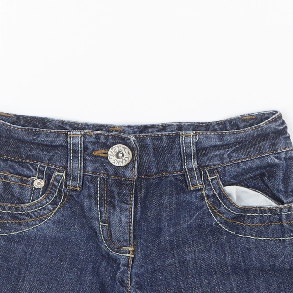NEXT Girls Blue  Denim Boyfriend Shorts Size 3 Years