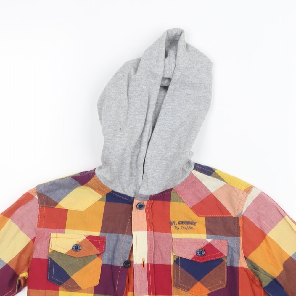 St. George by Duffer Boys Red Check  Basic Button-Up Size 5 Years