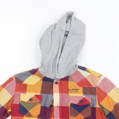 St. George by Duffer Boys Red Check  Basic Button-Up Size 5 Years