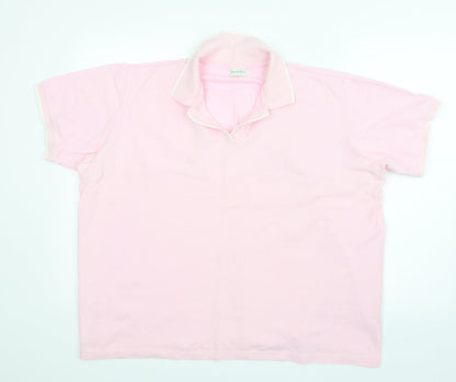 Womens UK Size XL Joie de Vivre Pink Basic T-Shirt