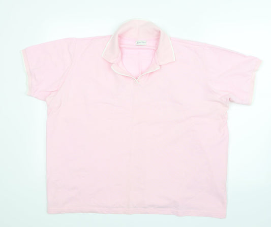Womens UK Size XL Joie de Vivre Pink Basic T-Shirt
