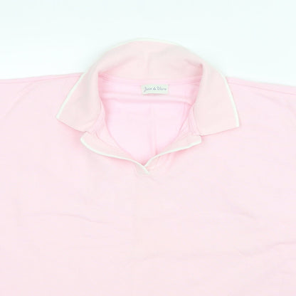 Womens UK Size XL Joie de Vivre Pink Basic T-Shirt