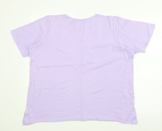 CMD Womens Purple   Basic T-Shirt Size 2XL