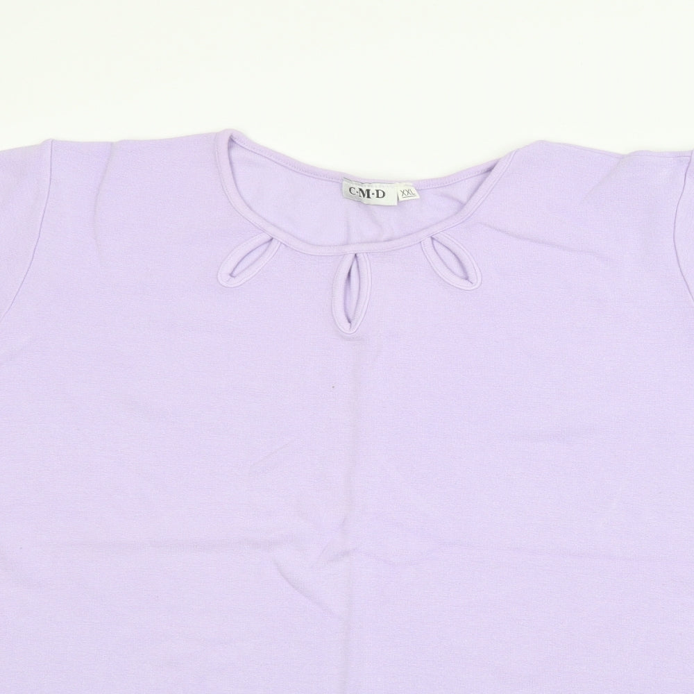CMD Womens Purple   Basic T-Shirt Size 2XL