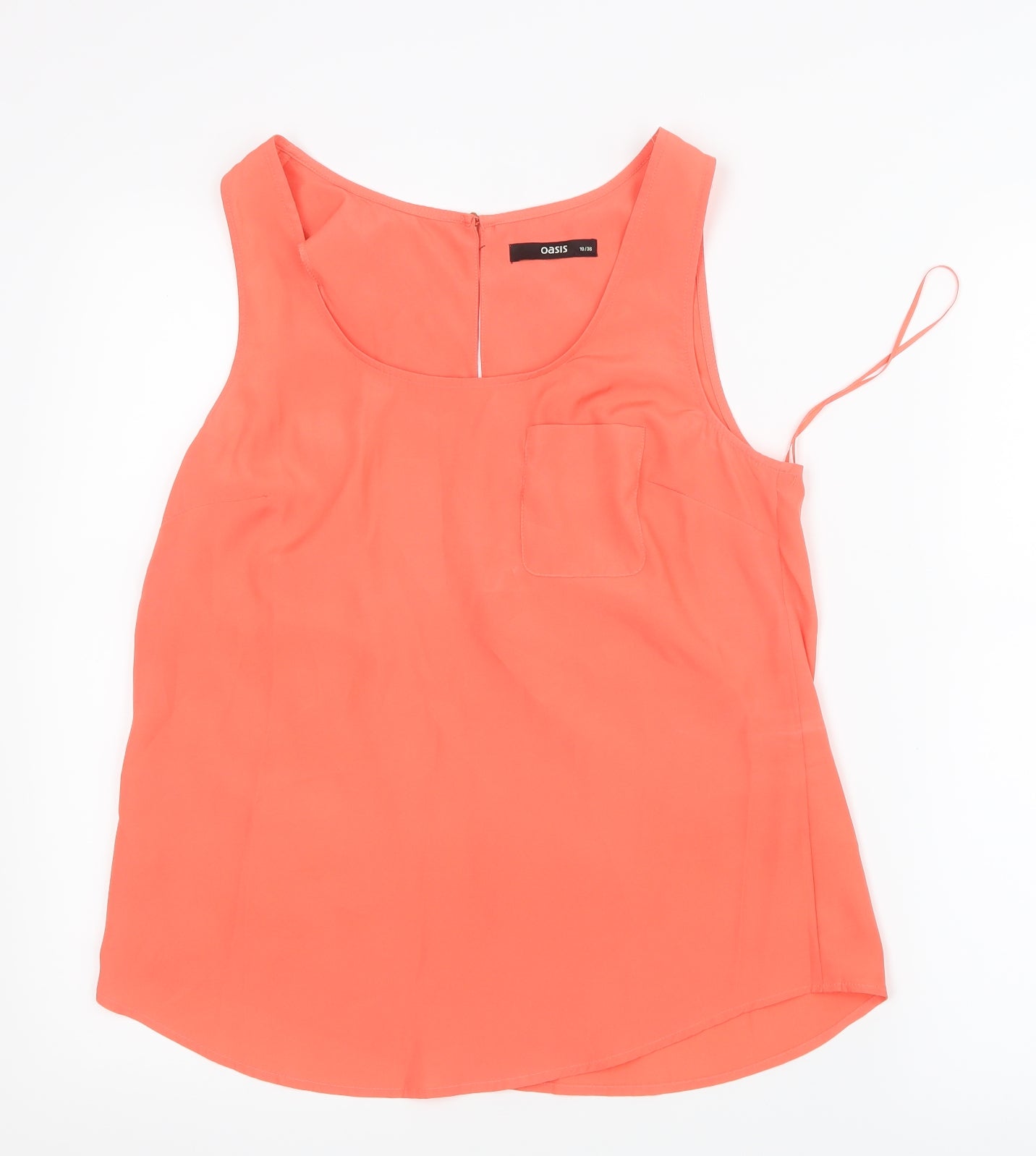 Womens UK Size 10 Oasis Orange Basic Tank