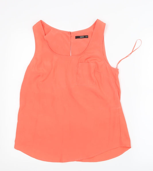 Womens UK Size 10 Oasis Orange Basic Tank