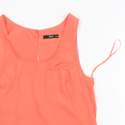 Womens UK Size 10 Oasis Orange Basic Tank