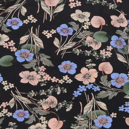 F&F Womens Black Floral Mesh Basic Blouse Size 10