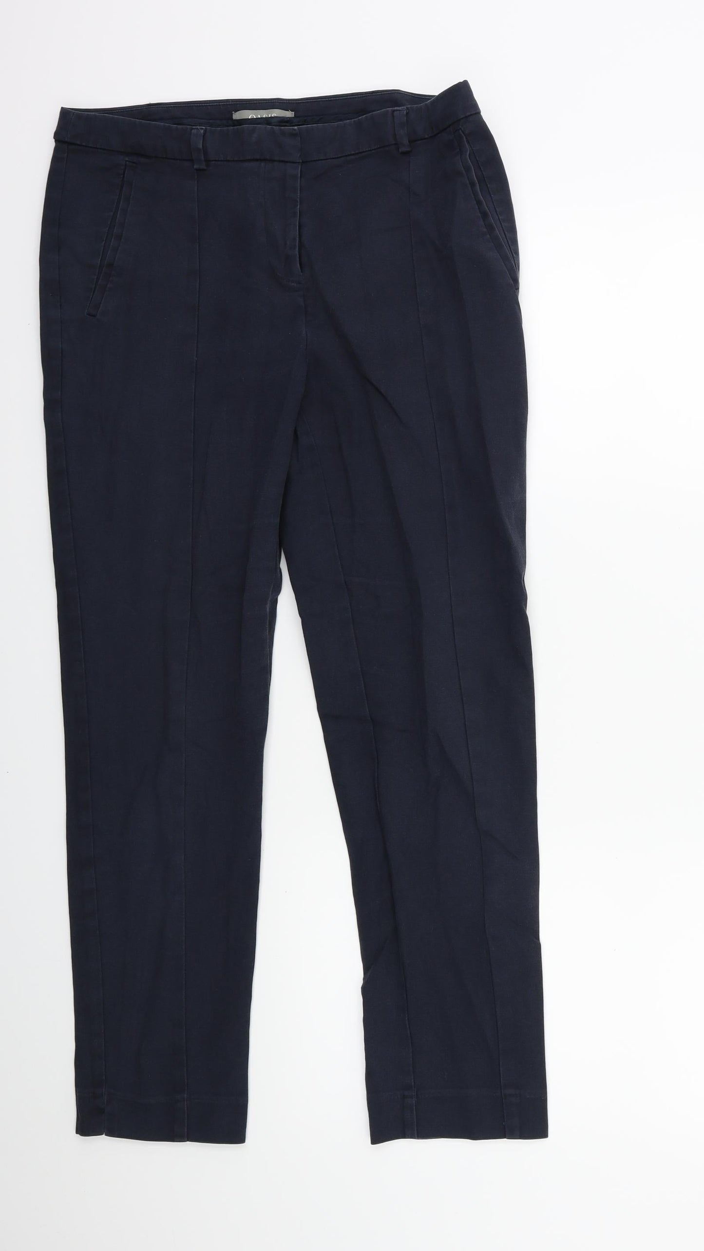 Womens UK Size 12 Oasis Regular Fit  Black Trousers