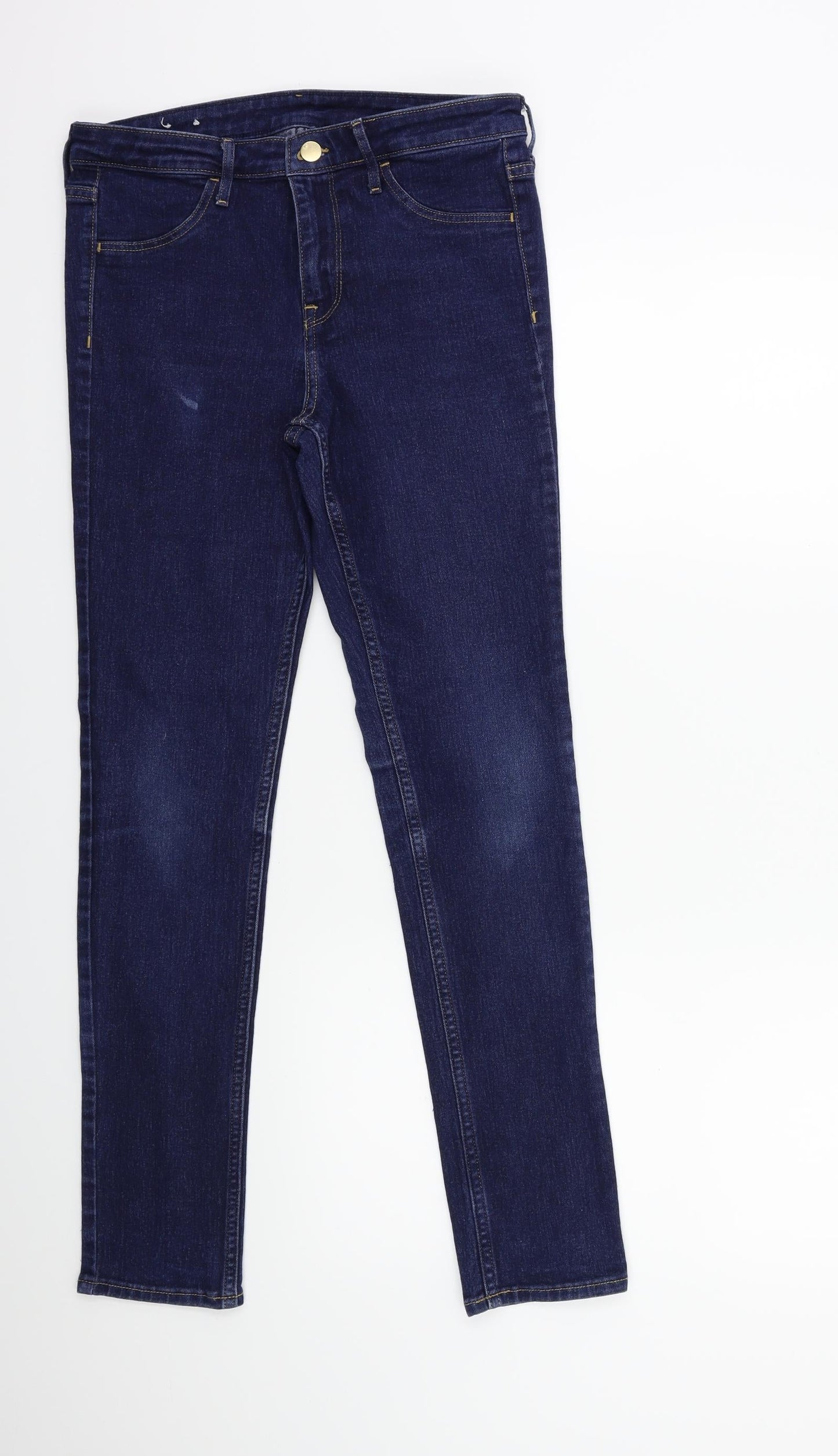 Womens UK Size 29 in H&M Regular Fit Skinny Blue Jeans