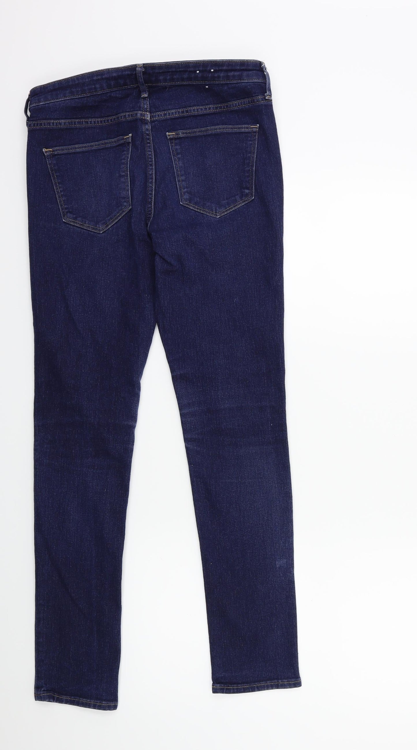 Womens UK Size 29 in H&M Regular Fit Skinny Blue Jeans
