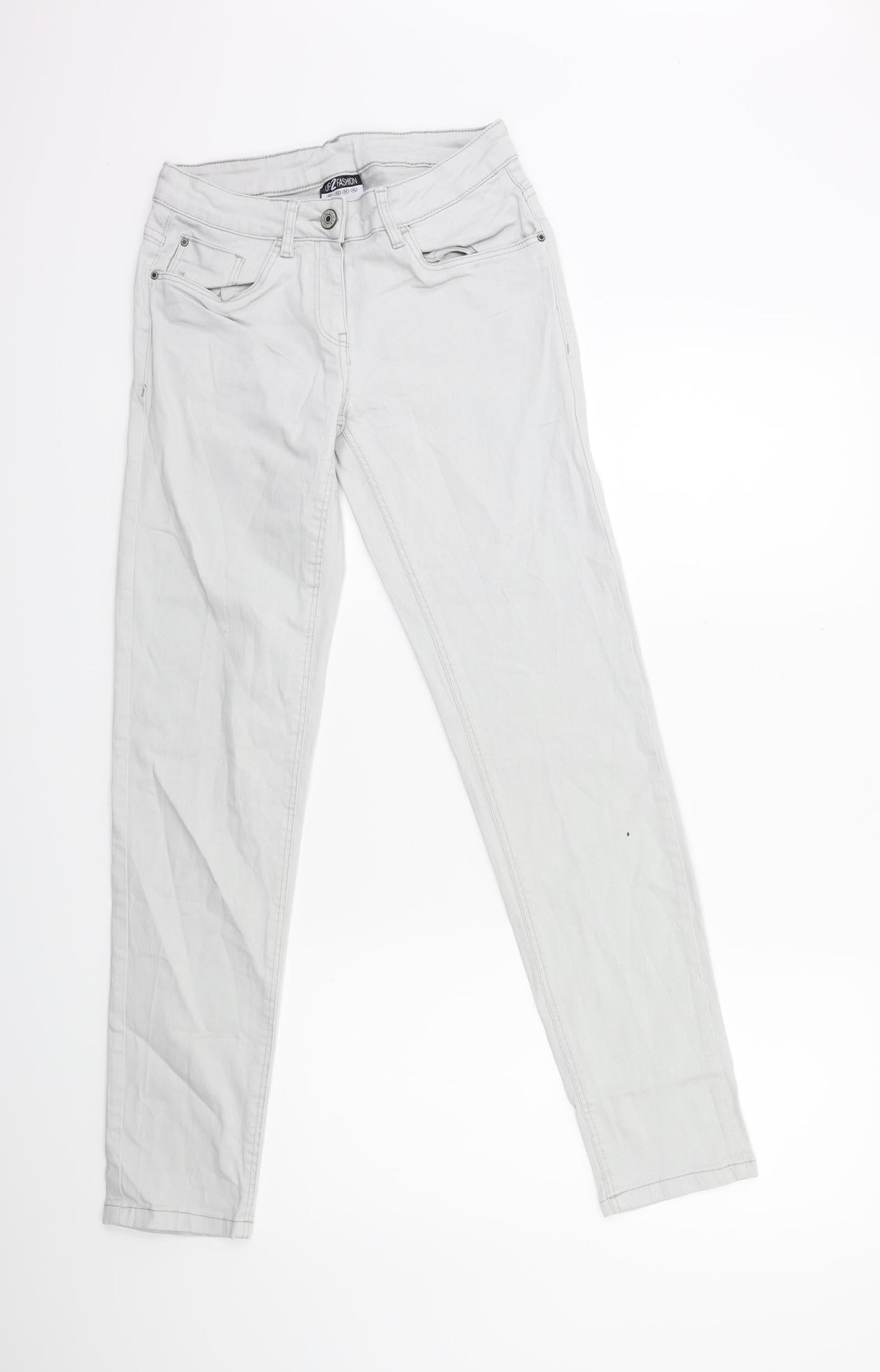 Up2Fashion Womens Grey  Denim Skinny Jeans Size 26 in L29 in