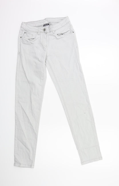 Up2Fashion Womens Grey  Denim Skinny Jeans Size 26 in L29 in