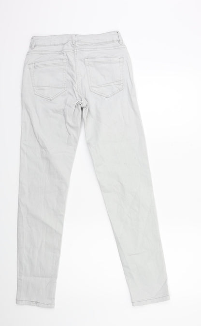 Up2Fashion Womens Grey  Denim Skinny Jeans Size 26 in L29 in