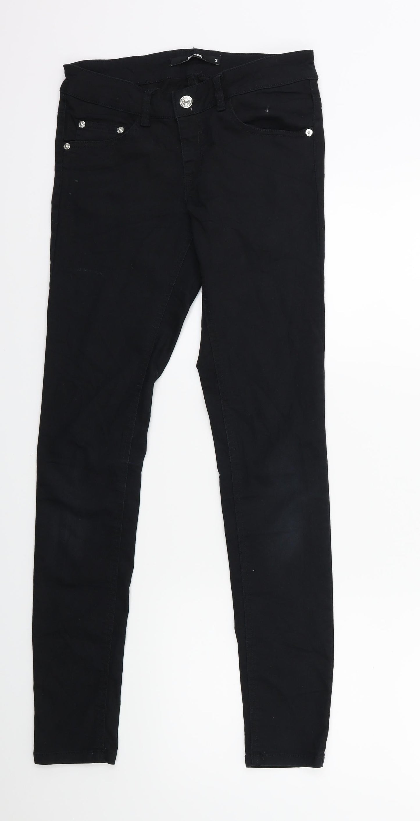 Womens UK Size S Bik bok Regular Fit Skinny Black Jeans