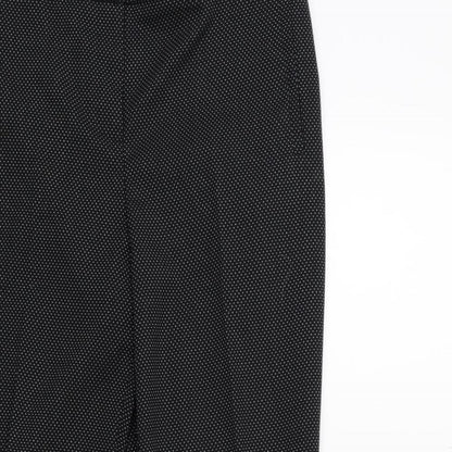 Dunnes Stores Womens Black Polka Dot  Trousers  Size 14 L27 in