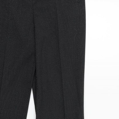 Dunnes Stores Womens Black Polka Dot  Trousers  Size 14 L27 in