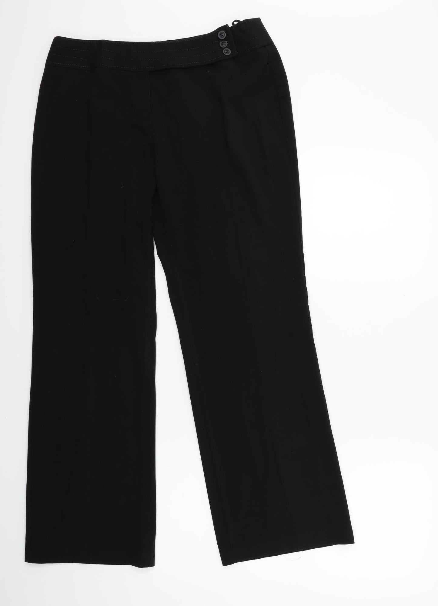 Womens UK Size 14 Marks and Spencer Regular Fit  Black Trousers