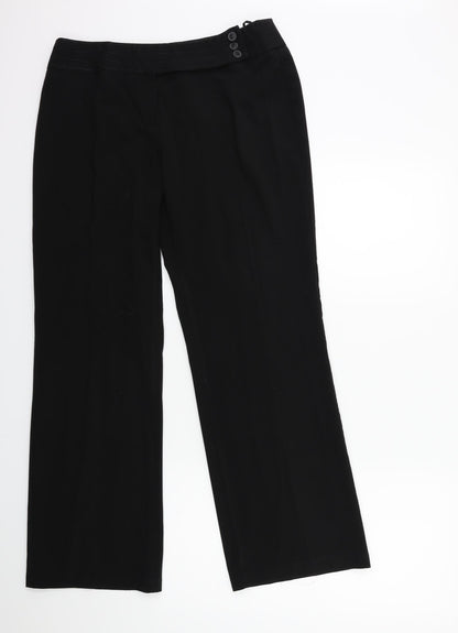 Womens UK Size 14 Marks and Spencer Regular Fit  Black Trousers