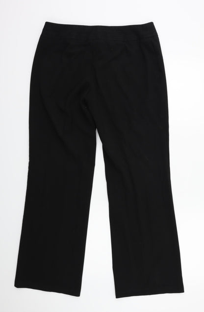 Womens UK Size 14 Marks and Spencer Regular Fit  Black Trousers