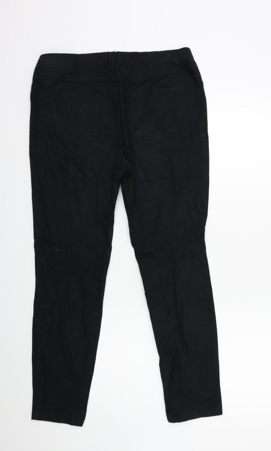 Preworn Womens Black  Denim Jegging Jeans Size 12 L27 in